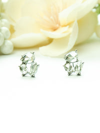 jewel cluster stud earrings