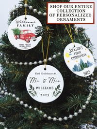 Custom Mr. and Mrs. 1st Christmas Ornament