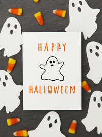 Happy Halloween Ghost Greeting Card