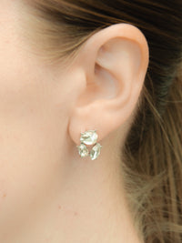 jewel cluster stud earrings