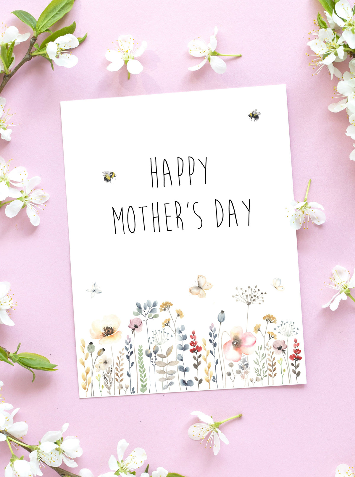 happy mother's day wildflower card