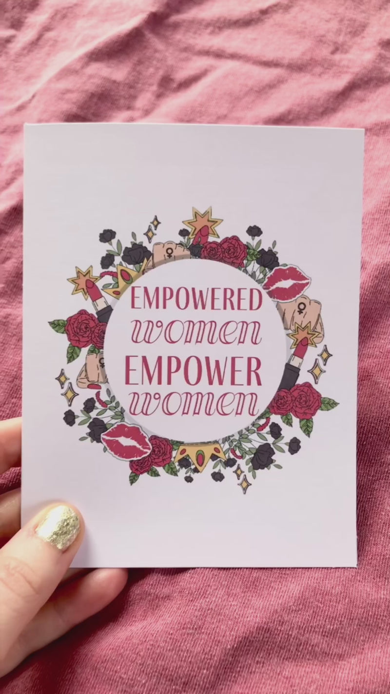 empowered women empowered women greeting card