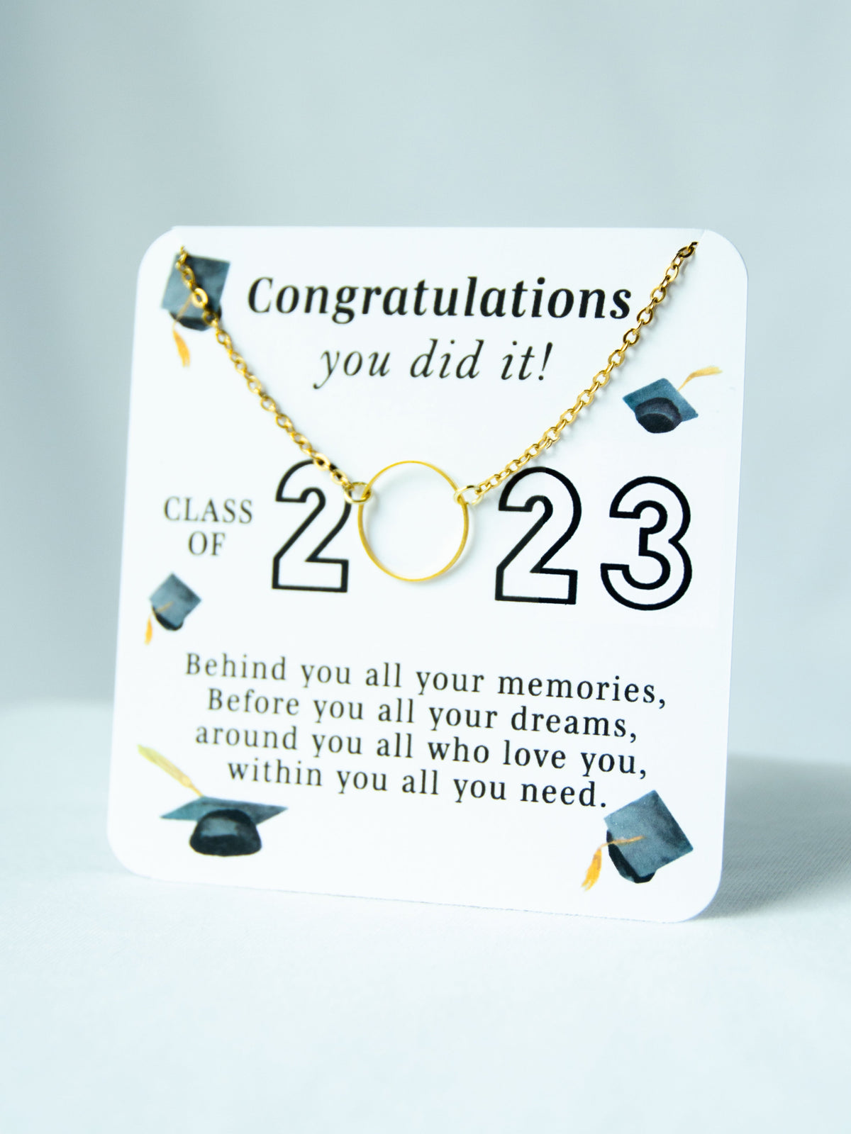 class of 2023 congratulations jewelry necklace gift