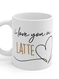 i love you a latte ceramic coffee mug, 11 oz high quality coffee mug