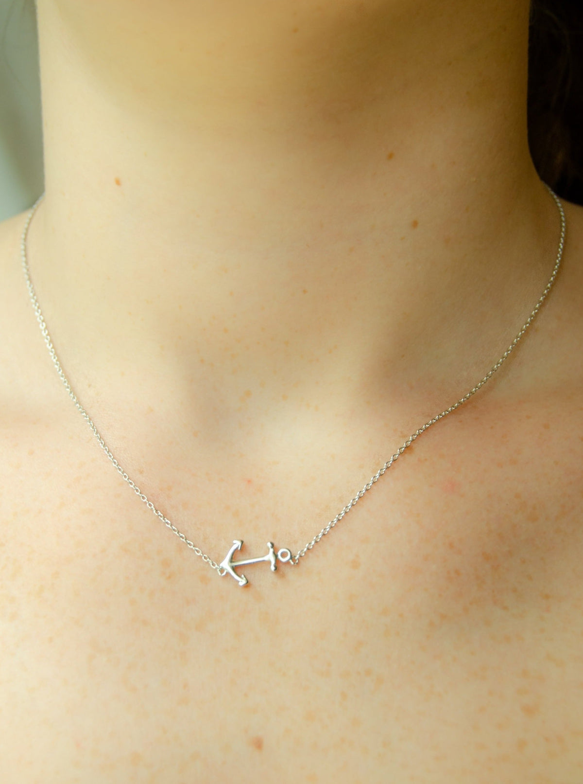 Anchor Charm Pendant on Sterling Silver 925 Delicate Chain 