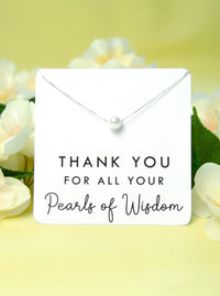 thank you for all your pearls of wisdom necklace card gift