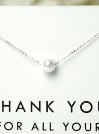 fresh water pearl necklace on sterling silver chain