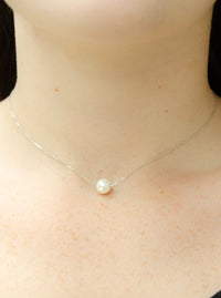Fresh Water Pearl Sterling Silver Chain Delicate Necklace S925