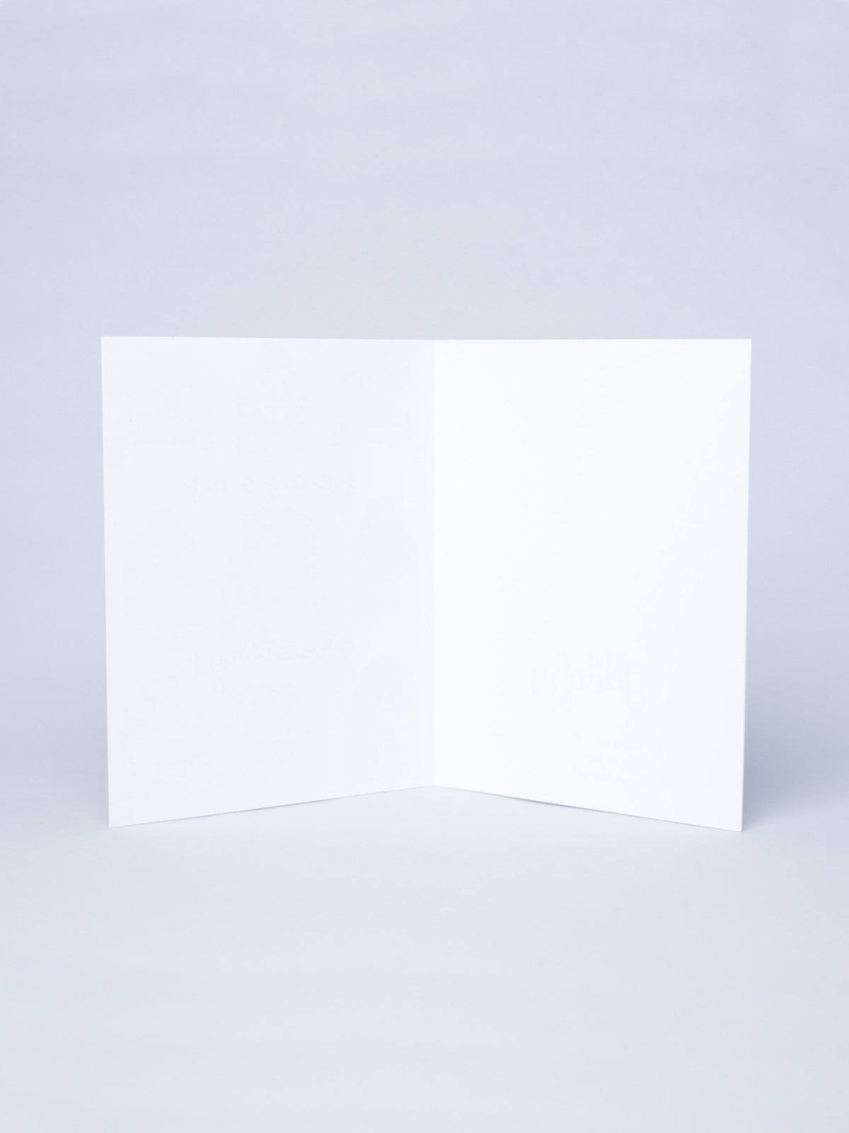 white blank inside of greeting card