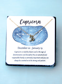 zodiac Capricorn astrological necklace