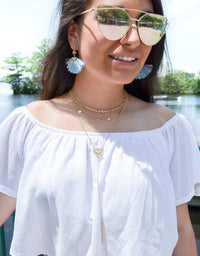 multi-layered gold boho festival style necklace