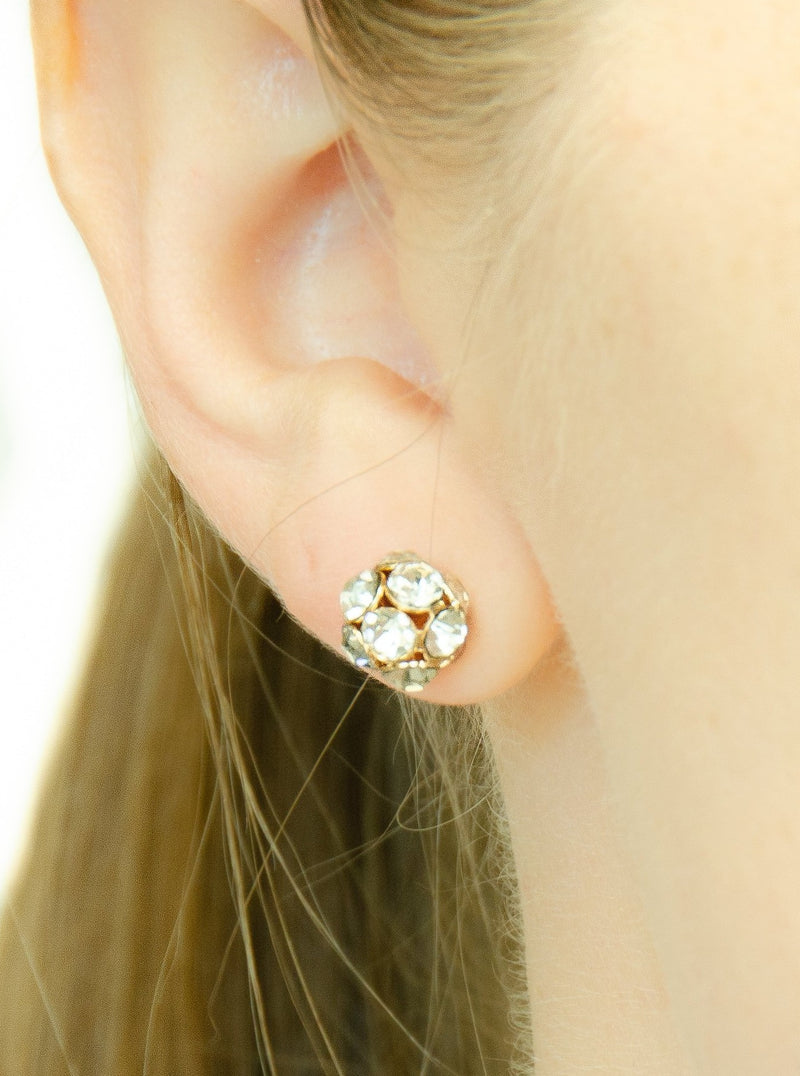 classic cute fun jeweled stud earrings