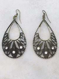 teardrop geometric drop earrings