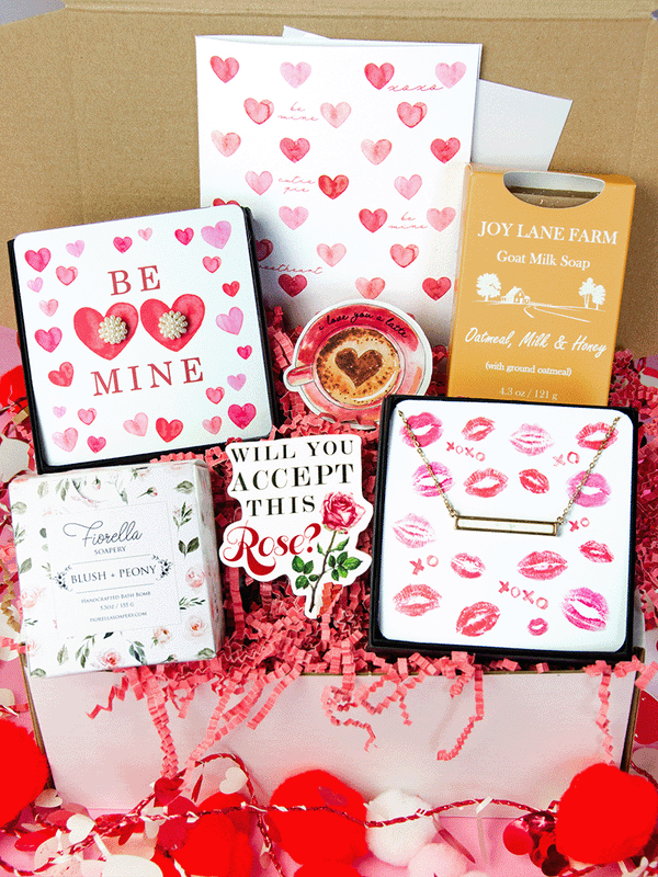 Valentine's Day Gift Box,Galentine's Day Gift Box,Valentine's Gift for Friends,Valentine's Gift Ideas for Women,Valentine's Day Care Package