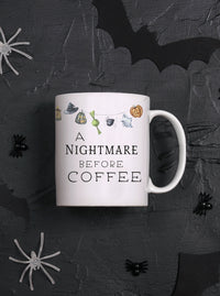 Nightmare before coffee Halloween Coffee Mug,Halloween Mug,Spooky Halloween Mug,Halloween decor,Witchy mug,Halloween gifts,halloween cup