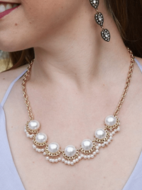 pearl girly preppy necklace