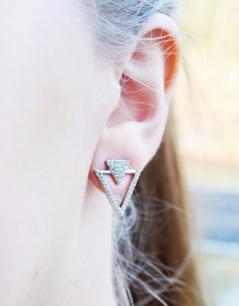triangle simple classic stud earring