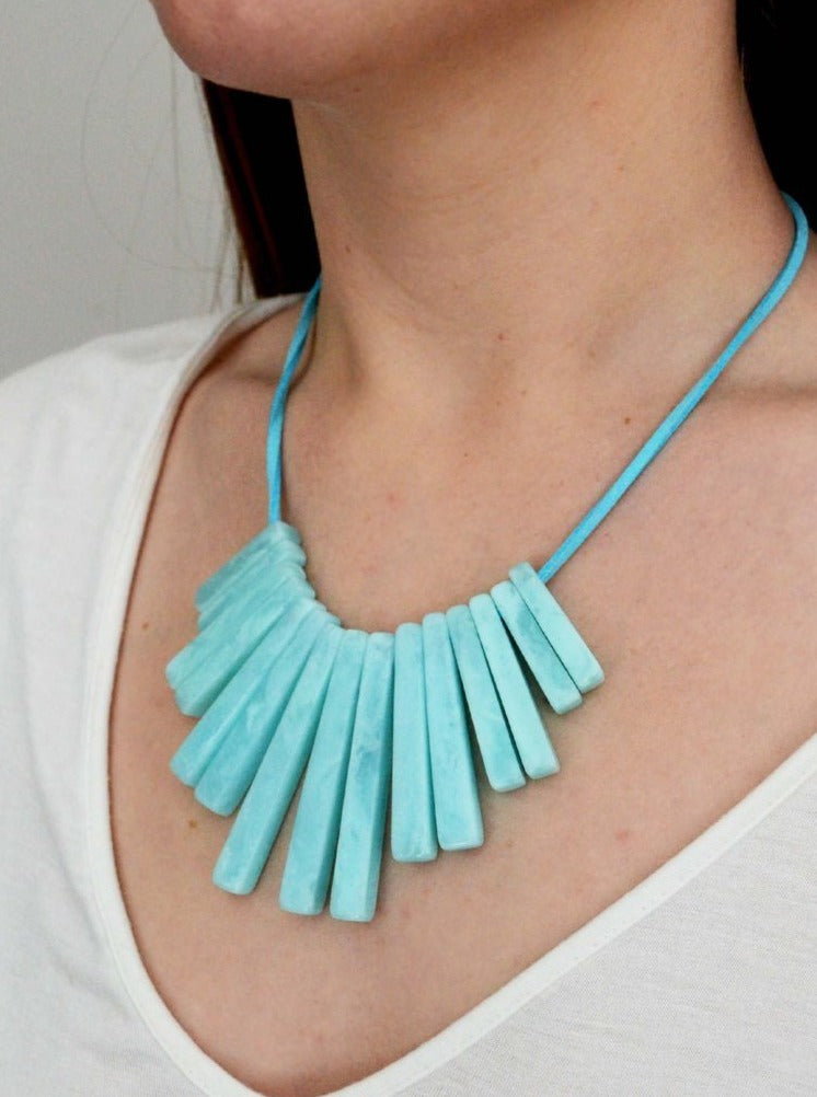 turquoise blue stone necklace 