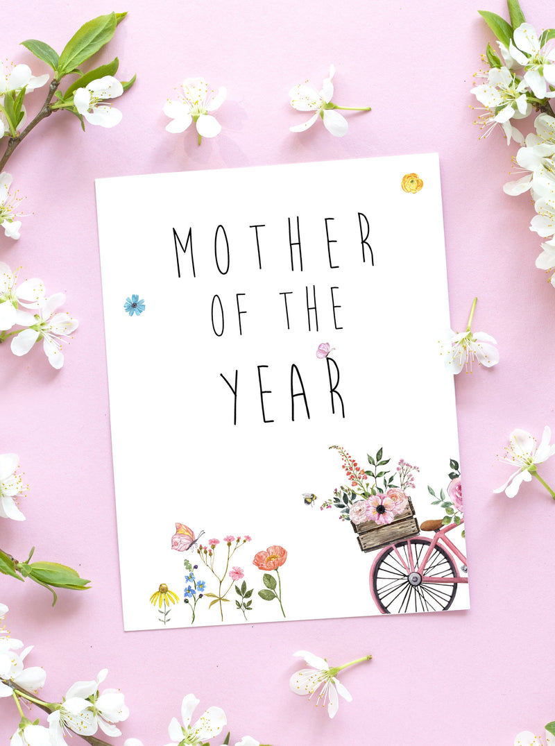 Mother of The Year Mother's Day Card,Happy Mother's Day Blank Card,Mum Day Card,Best Mom Ever Card,Mother's Day Card for friend,Made in USA