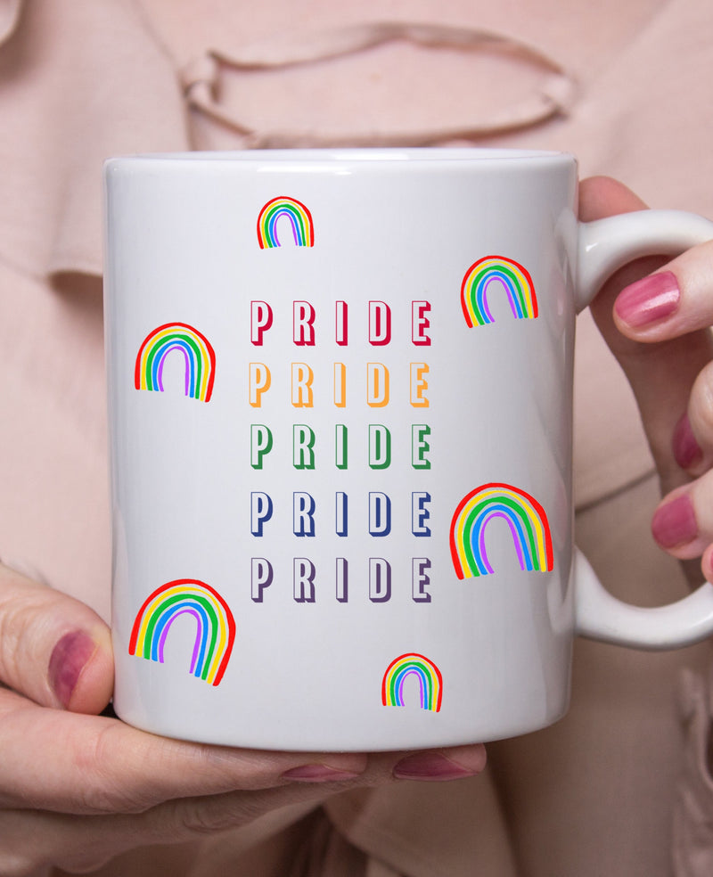 Pride LGBTQ Rainbow Coffee Mug,LGBTQ Pride Mug,Gay Pride Rainbow Mug, Love is Love Celebrate Pride Month,Pride Month Mug, Made in USA
