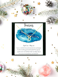 Zodiac Astrological Gold Necklace Dainty Minimalist Celestial,Constellation Jewelry, Astrology Jewelry